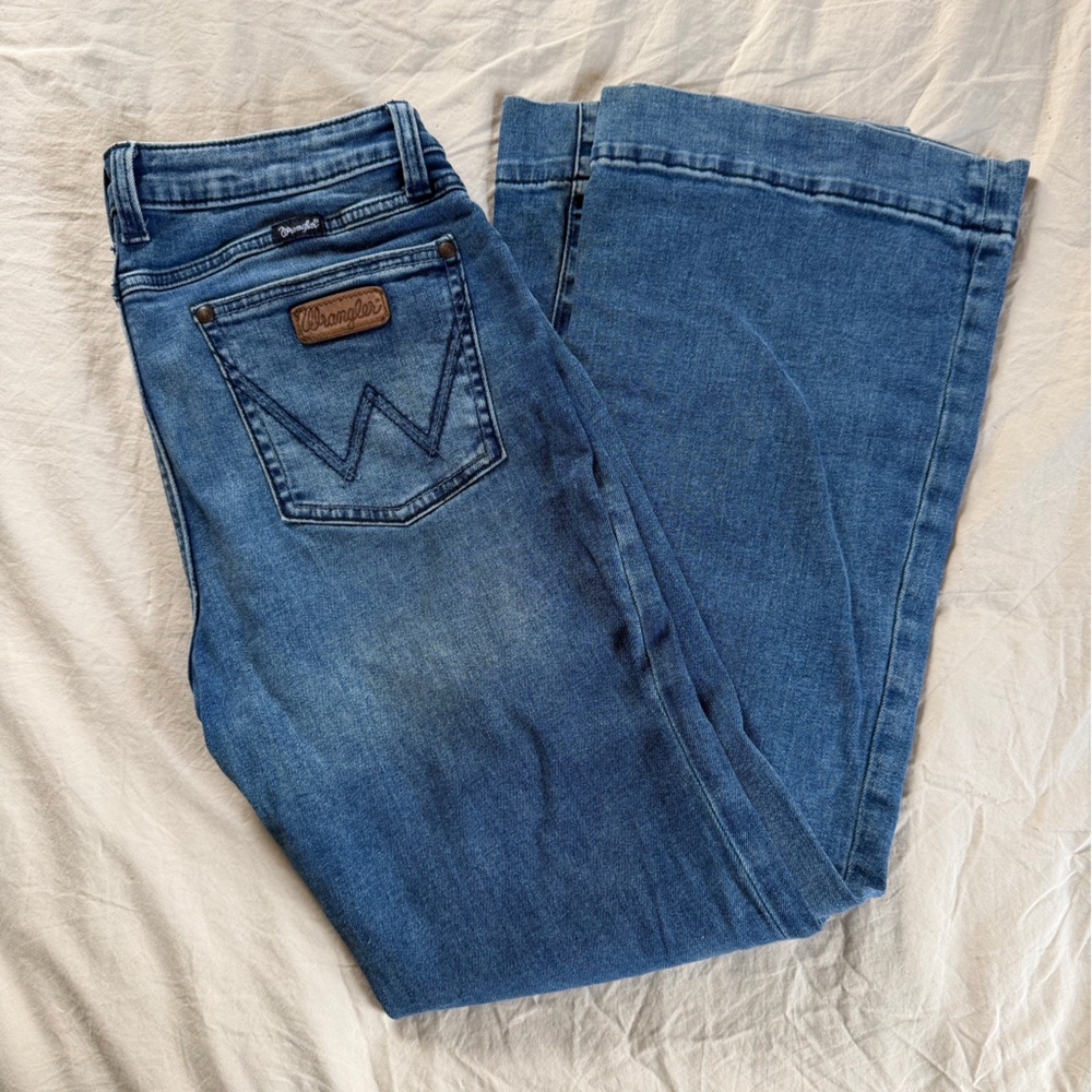 Wrangler Cotton Denim Wide Leg Jean